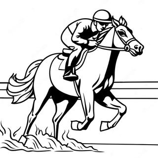 Horse Racing Coloring Page 51634-42994