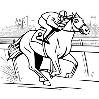 Horse Racing Coloring Page 51634-42995