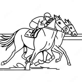 Horse Racing Coloring Page 51634-42996