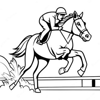 Galloping Horse Racing Coloring Page 51635-42998