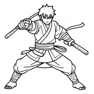 Zenitsu In Battle Pose Coloring Page 5163-4144