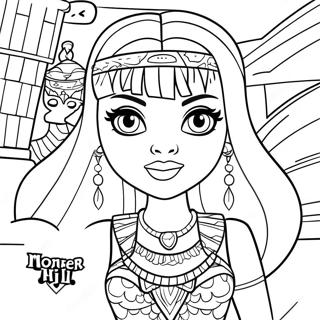 Monster High Cleo De Nile Coloring Page 51644-43004