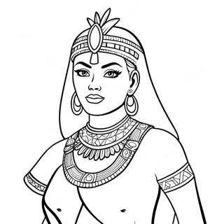 Cleo De Nile In Glamorous Outfit Coloring Page 51645-43005