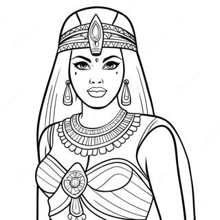 Cleo De Nile In Glamorous Outfit Coloring Page 51645-43008