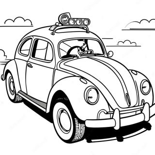 Herbie Driving Fast Coloring Page 51655-43016