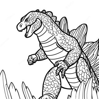 Godzilla 2000 Coloring Page 51664-43019