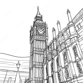 Big Ben Landmark Coloring Page 51685-43052