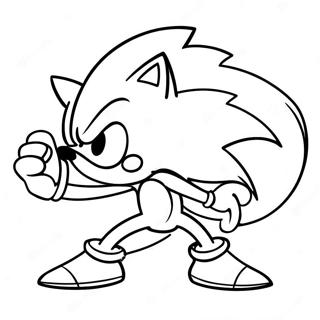 Fierce Monster Sonic In Action Coloring Page 51705-43054