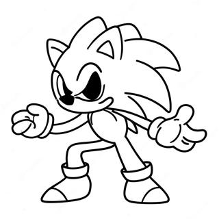 Fierce Monster Sonic In Action Coloring Page 51705-43055