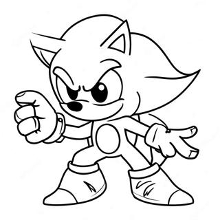 Fierce Monster Sonic In Action Coloring Page 51705-43056