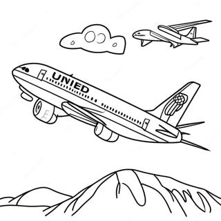 United Airlines Coloring Page 51714-43068