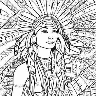 Native American Tribal Patterns Coloring Page 51724-43071