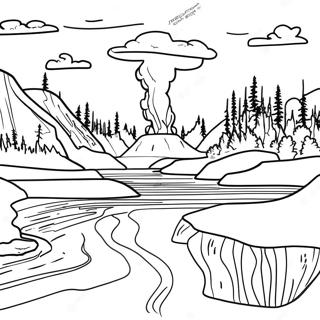 Yellowstone National Park Coloring Page 51734-43079