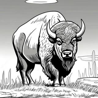 Majestic Bison In Yellowstone Coloring Page 51735-43075