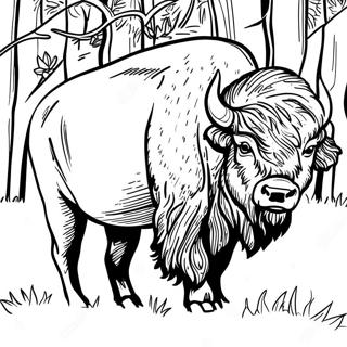 Majestic Bison In Yellowstone Coloring Page 51735-43076