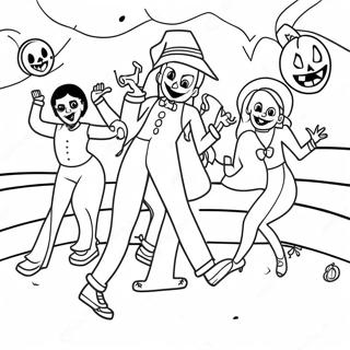 Halloween Dance Coloring Pages