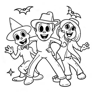 Halloween Dance Party Coloring Page 51754-43090