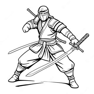 Ninja Sword Coloring Page 51764-43099