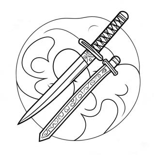 Ninja Sword Coloring Page 51764-43100