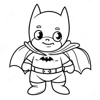 Cute Baby Batman In Diaper Coloring Page 51795-43137