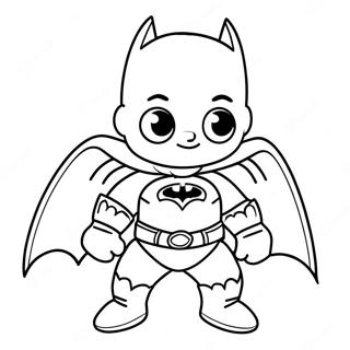 Cute Baby Batman In Diaper Coloring Page 51795-43138