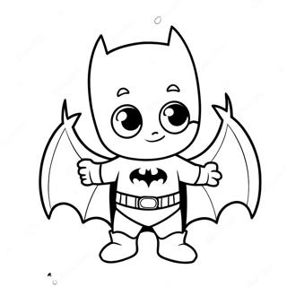 Cute Baby Batman In Diaper Coloring Page 51795-43139