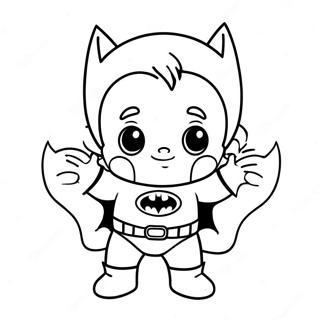 Cute Baby Batman In Diaper Coloring Page 51795-43140