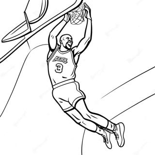 Kareem Abdul Jabbar Dunking Basketball Coloring Page 51805-43129