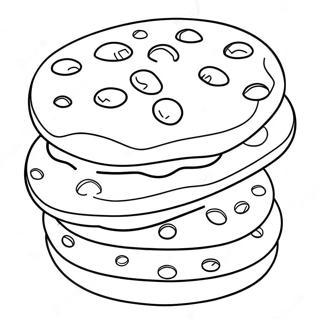 Chocolate Chip Biscuit Coloring Page 51815-43144