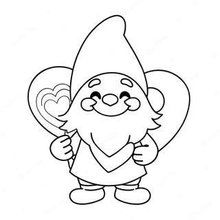 Cute Valentine S Day Gnome With Heart Coloring Page 51845-43168