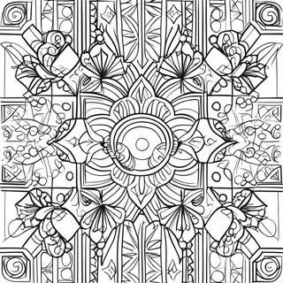 Art Deco Geometric Patterns Coloring Page 51854-43170