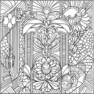 Art Deco Geometric Patterns Coloring Page 51854-43171