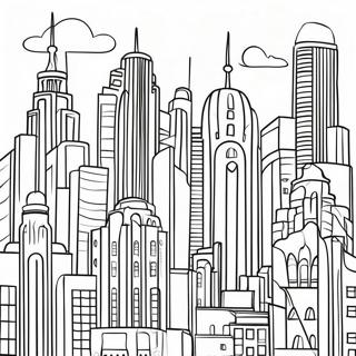 Art Deco Cityscape Coloring Page 51855-43181