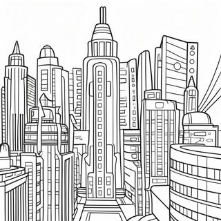 Art Deco Cityscape Coloring Page 51855-43183