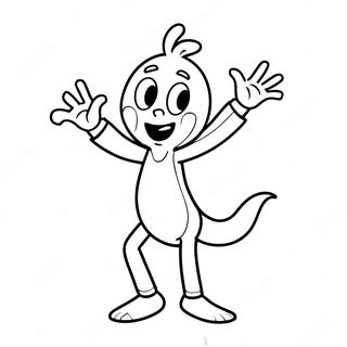 Peely In A Fun Dance Pose Coloring Page 51865-43177