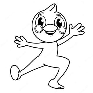 Peely In A Fun Dance Pose Coloring Page 51865-43179