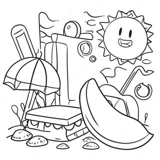 Summer Safety Coloring Page 51874-43188