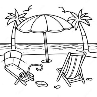 Fun Summer Beach Safety Coloring Page 51875-43189