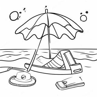 Fun Summer Beach Safety Coloring Page 51875-43192