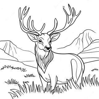 Realistic Deer For Adults Coloring Pages