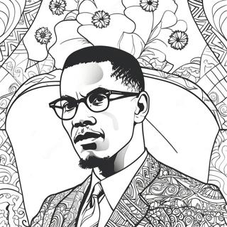 Malcolm X Coloring Page 51894-43202