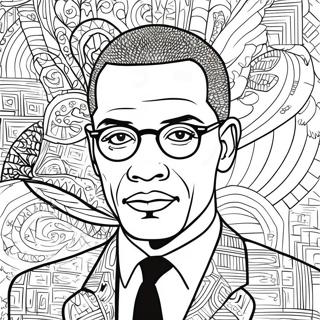 Malcolm X Coloring Page 51894-43204