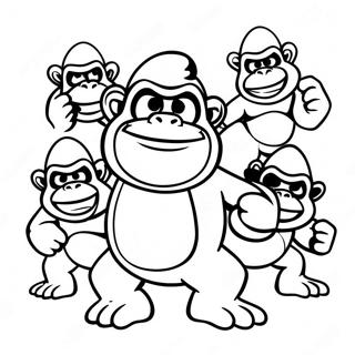 Cranky Kong With Friends Coloring Page 51905-43213