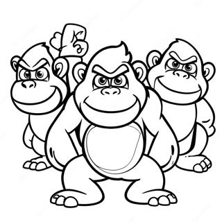 Cranky Kong With Friends Coloring Page 51905-43215