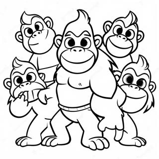 Cranky Kong With Friends Coloring Page 51905-43216