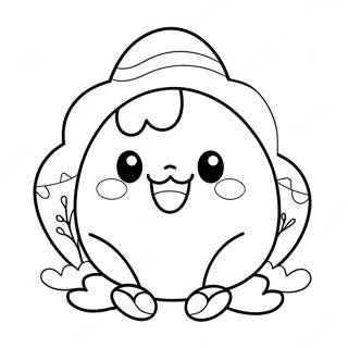 Cute Squishmallow Easter Egg Coloring Page 51915-43222