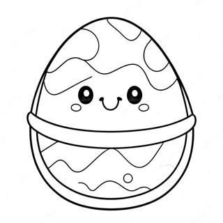 Cute Squishmallow Easter Egg Coloring Page 51915-43223