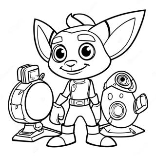 Ratchet And Clank Coloring Page 51924-43219