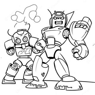 Ratchet Fighting Evil Robots Coloring Page 51925-43229