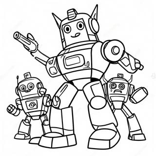 Ratchet Fighting Evil Robots Coloring Page 51925-43230